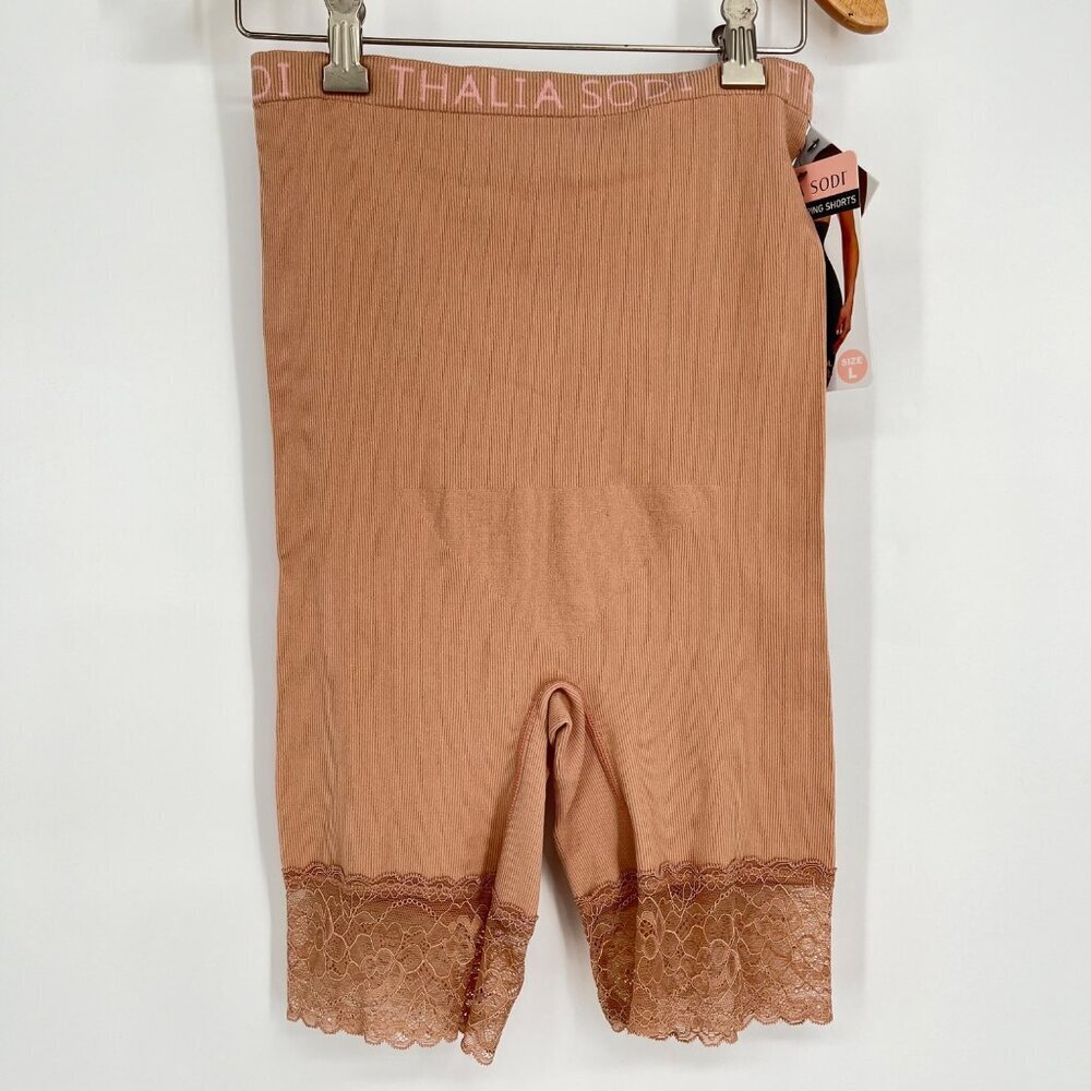 Thalia Sodi Seamless Shaping Shorts Firm Control Shapewear With Lace‎ Trim L